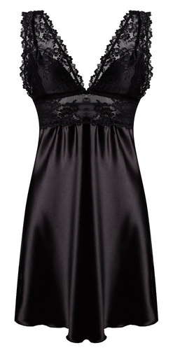 Cleo Koszulka satynowa damska DKaren czarna