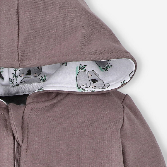 Bluza dwuwarstwowa Sweets Koala z bawełny organicznej Nini czekoladowy