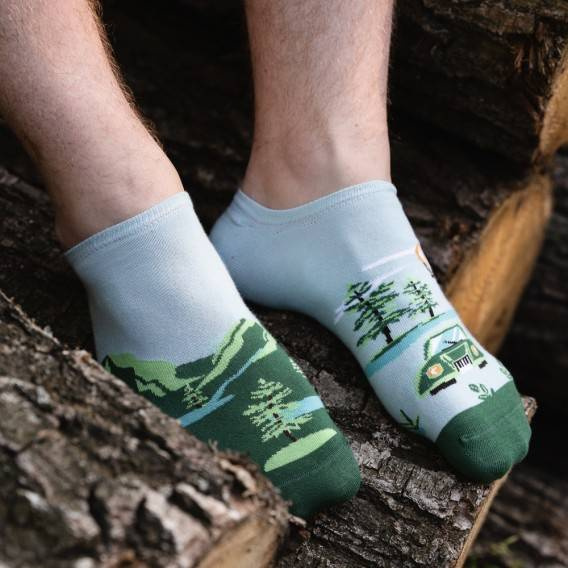 Skarpety męskie Asymetryczne 009 More - 021 błękitny jasny