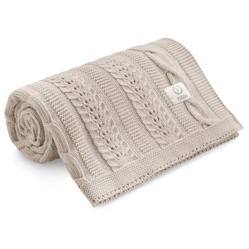 Dreamy YOSOY sunny beige – bambusowo-bawełniany kocyk dla niemowląt