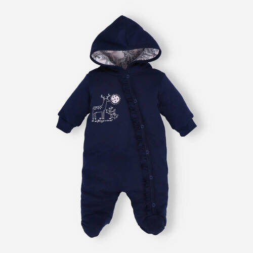 Kombinezon z bawełny organicznej Jelonki Nini granatowy