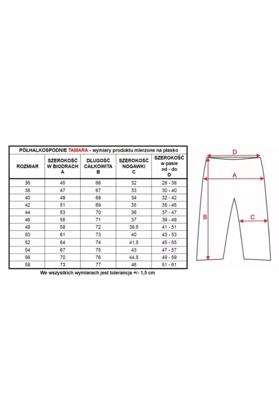 Półhalkospodnie damskie 6291 Tamara Mewa beżowy