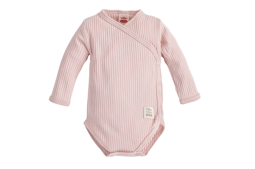 Body dzidziuś z długim rękawem "Natural Harmony" Makoma pudrowy róż