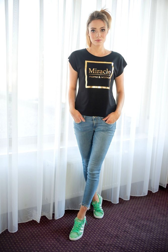 014 Bluzka T-shirt krótki rękaw MIRACLE- granat