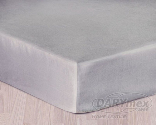 Satynowe prześcieradło z gumką Darymex 024 popiel