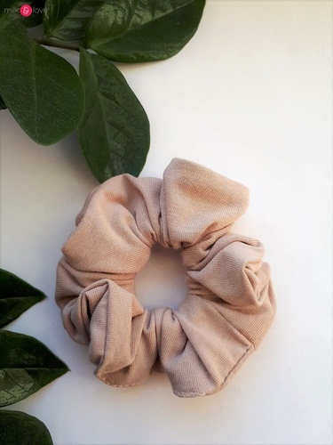 Gumka do włosów gładka Scrunchie Milk&Love beżowy