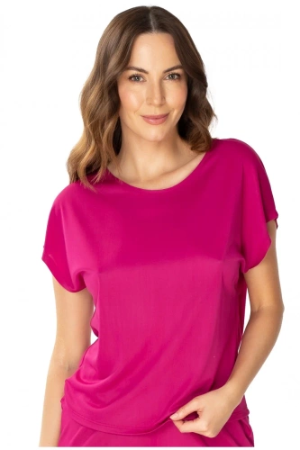 Bluzka piżamowa 86683 Larisa Mewa fuksjowy