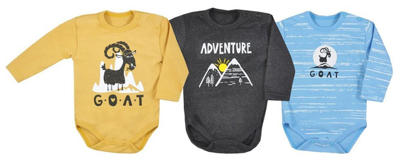 Body z długim rękawem z nadrukiem Mountains Koala - żółty