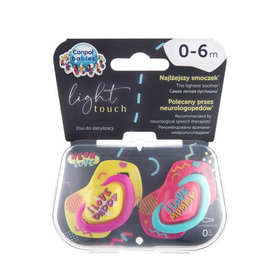 Zestaw smoczków uspokajających light touch Canpol Babies 