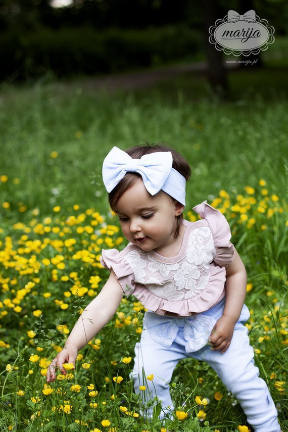 Julietta Opaska z kokardką 2116K Marija - błękitny