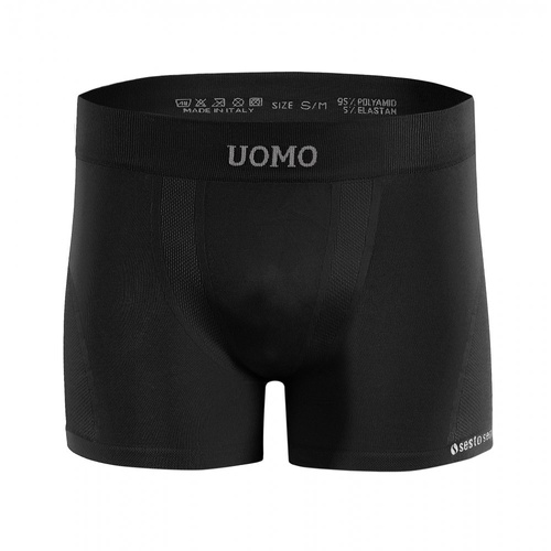 Bezszwowe bokserki męskie BM07 Solar Sesto Senso - czarny