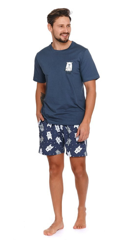 PMB.4222 Piżama Męska Doctor Nap - deep blue