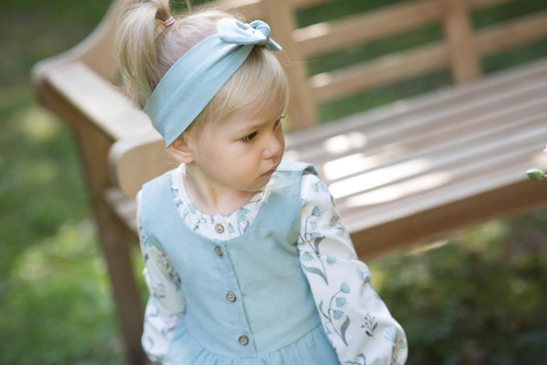 Ogrodniczki niemowlęce "My Garden" Pinokio - mięta