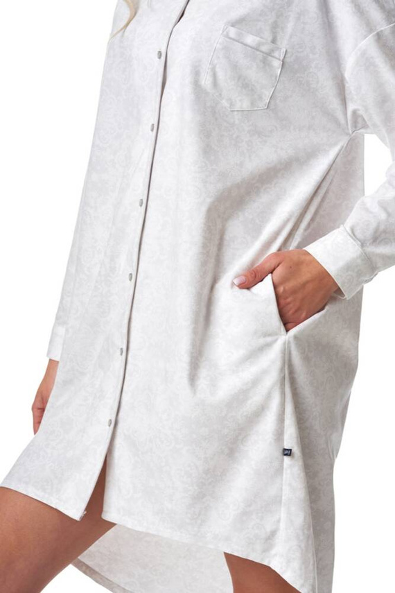 Koszula damska LND 818 Key -biały szary