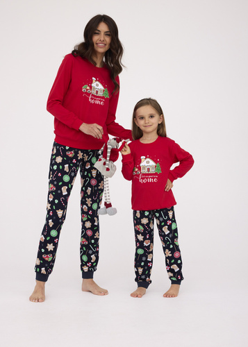 Piżama dziewczęca 592/175 594/175 Home  Cornette czerwony