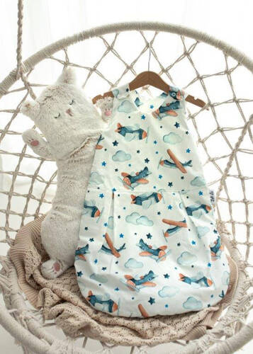Śpiworek niemowlęcy z poduszką LUL-0037 Samoloty Luli Lu