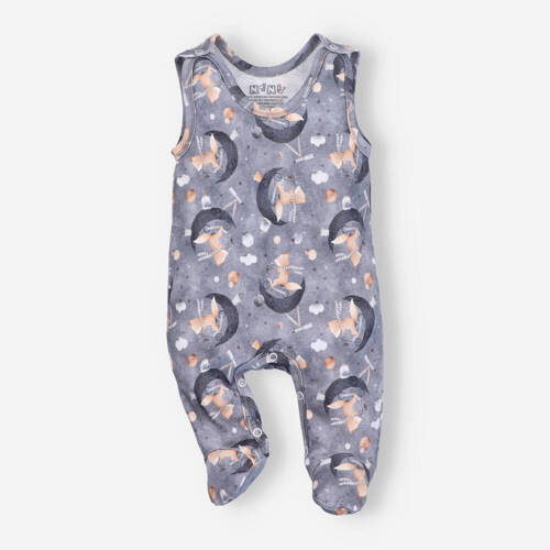 Śpiochy z bawełny organicznej Space Tour Nini niebieski