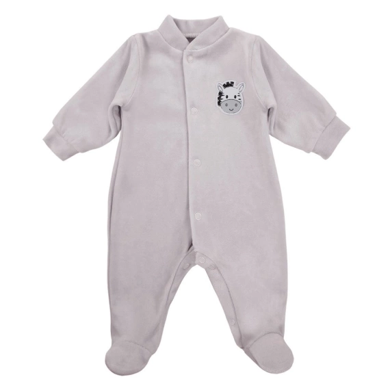 Pajac welurowy z naszywką "Baby Love" Ewa Klucze - beż