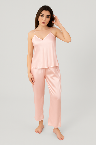 Piżama Damska Satynowa Iga DKaren - Róż