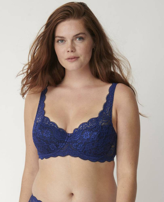 Biustonosz półusztywniany Amourette 300 WHP X Triumph- deep water granatowy