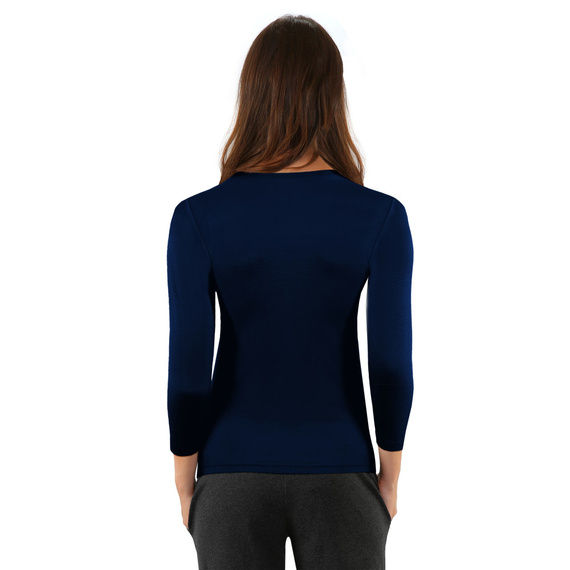 Bluzka damska długi rękaw Luisa Sesto Senzo granatowy