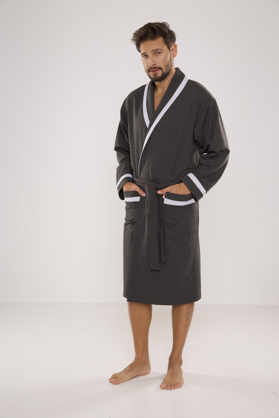 564 Bruno szlafrok męski De Lafense - grafit