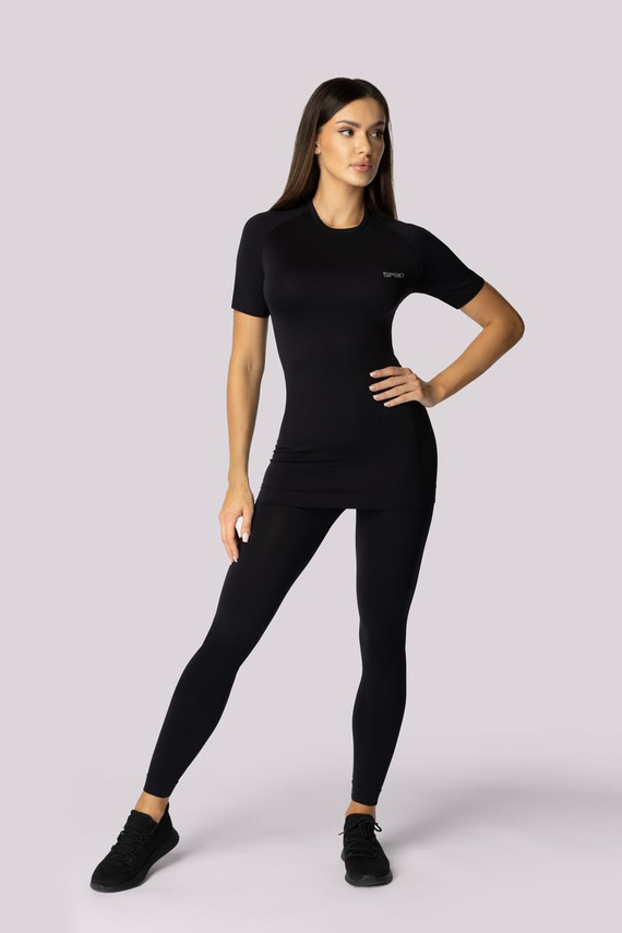 Koszulka termoaktywna damska krótki rękaw Alpha Spaio black