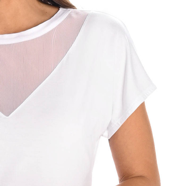 Bluzka damska bambusowa Cora Teyli - biały