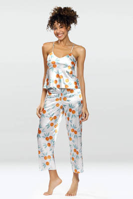 Piżama Damska Satynowa DKaren - DK-KI 19 biały