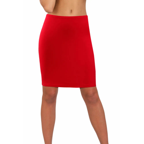 Spódnica damska gładka Sesto Senso czerwony
