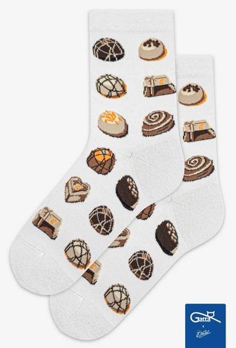 Skarpety unisex U04.WED Wedel Gatta - bianco 01/01