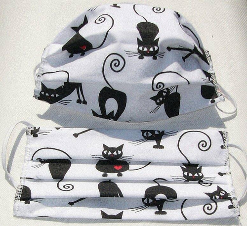 Maseczka dwuwarstwowa Karo - 178b liście zielone