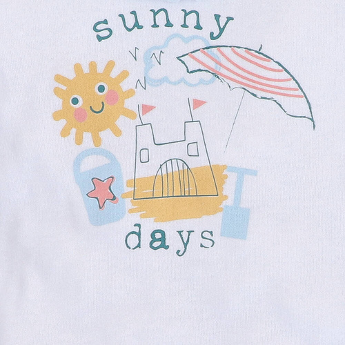 Body dla dziewczynki z bawełny organicznej Sunny Nini biały 