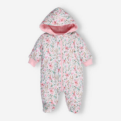 Kombinezon z bawełny organicznej Pink Flowers Nini