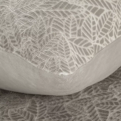 Pościel welurowa liście Flano 3 Eurofirany beżowy