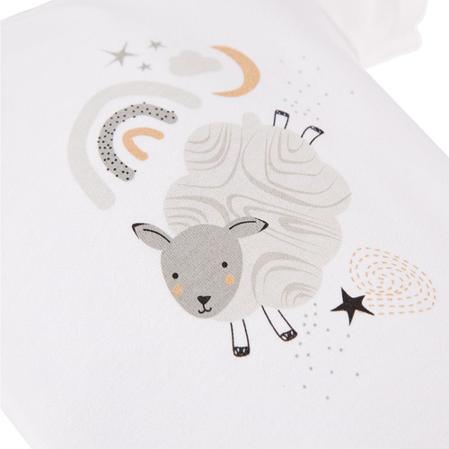 Body z krótkim rękawem Mellow Ewa Klucze - biały