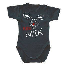 "BUNNY SYNEK"  body krótki rękaw Moocha czarny
