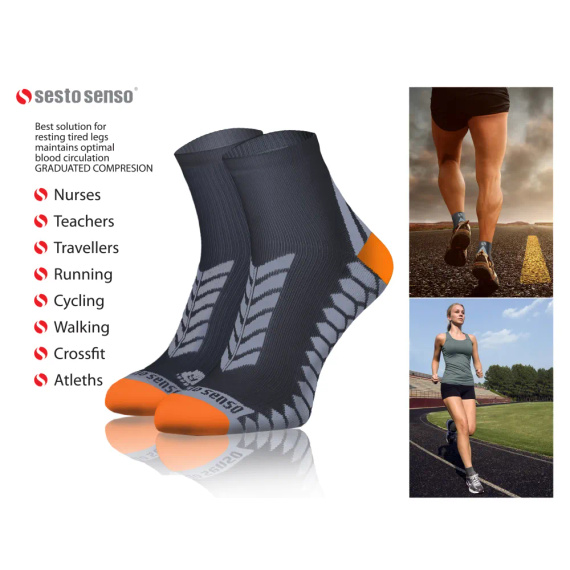 Sport Socks Skarpety sportowe Sesto Senso grafit