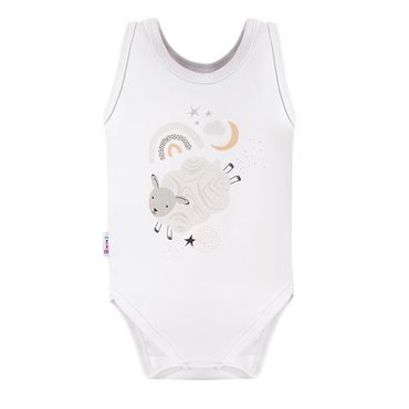 Body z nadrukiem na ramiączkach Mellow Ewa Klucze - biały