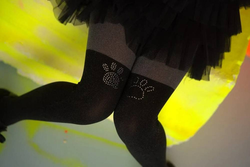 Rajstopy Dziewczęce 50Den DR2114 Doggy Knittex  - czarne 