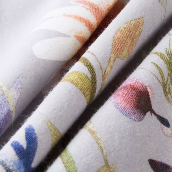 31512/2 Darymex Flanelove szara kolorowa kwiaty– komplet pościeli flanelowej, 100% bawełna, ciepła i przytulna