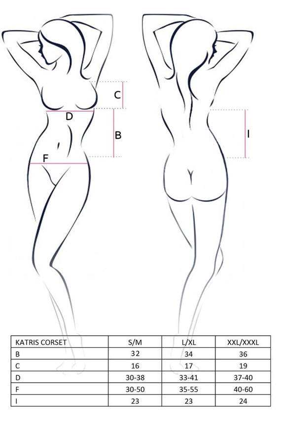 Gorset damski Katriss Corset Passion czarny