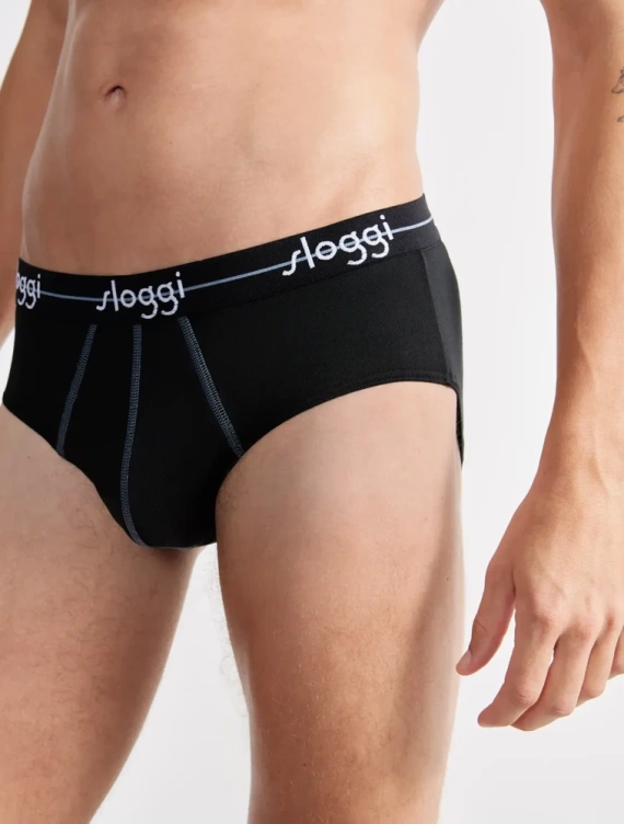 Slipy męskie 2-pak Men Start Midi C2P box Sloggi - black