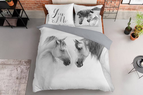 Pościel bawełniana młodzieżowa koń kucyk horse 3819 A Holland Natura 2 Detexpol  