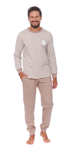 PMB.4530 "Bear" Piżama Męska Doctor Nap - beige