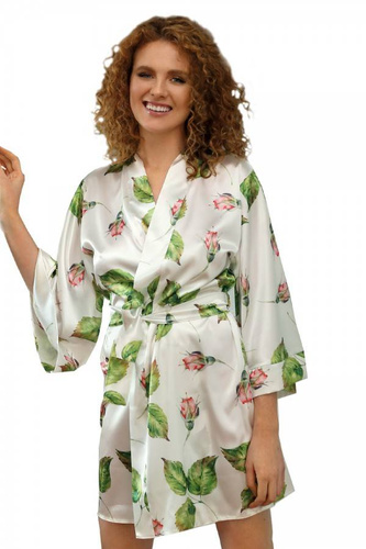 Podomka damska Flowers  DKaren DK-P-biały 007