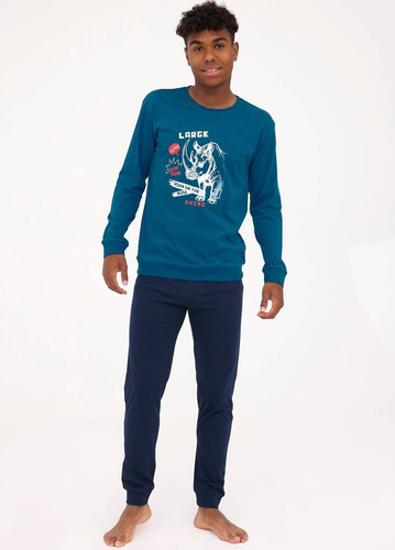 Piżama F&Y Boy młodzieżowa 999/52 Rhino Cornette niebieski