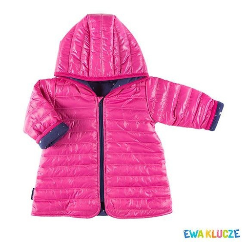 Płaszczyk z kapturem "COSMOS" Ewa Klucze różowy