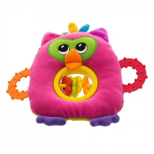 Zabawka z grzechotką SOWA - niebieski