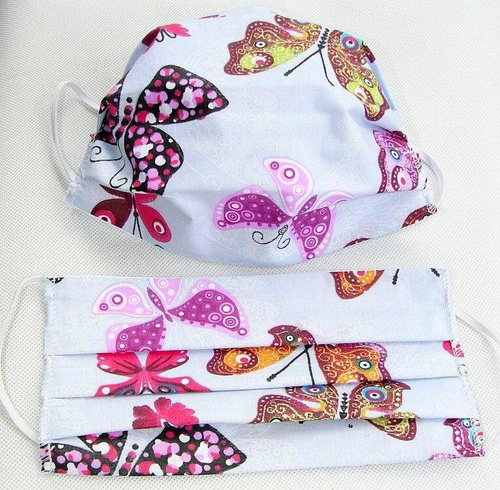 Maseczka dwuwarstwowa 1237E Karo - 17A koty myszki 